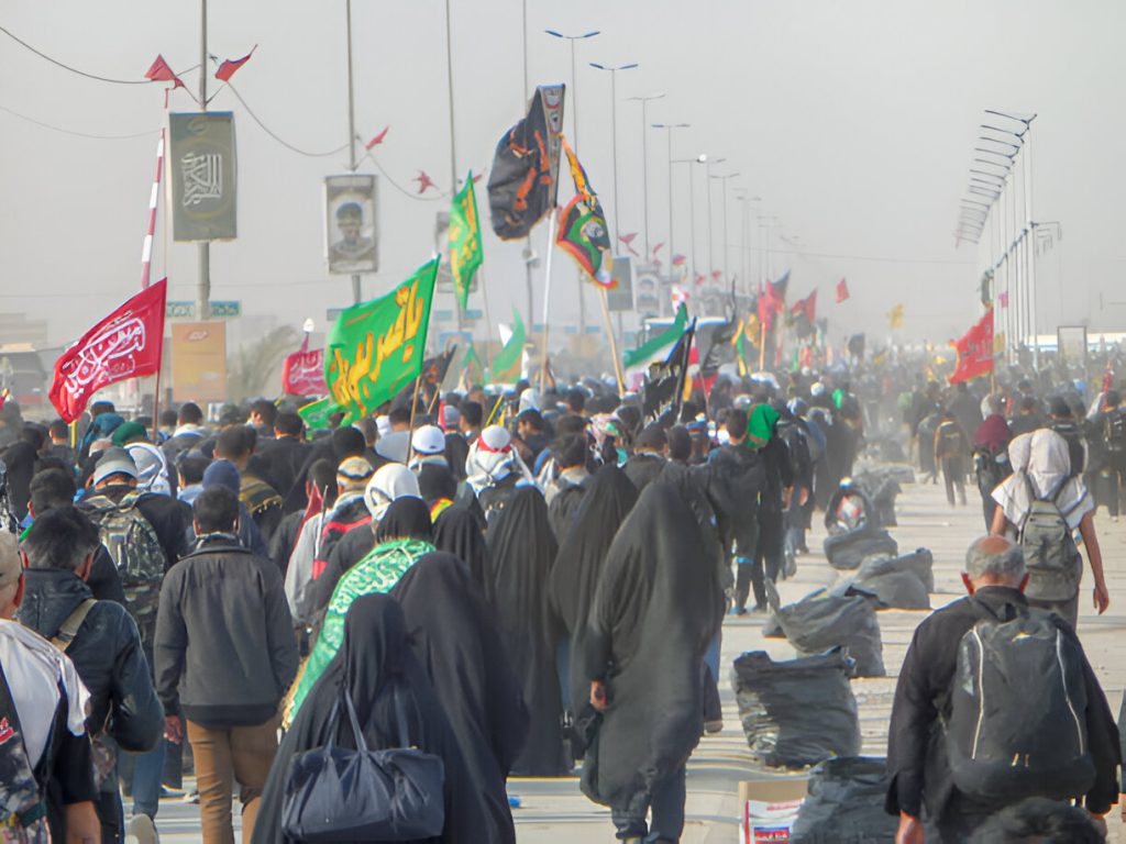 Najaf to Karbala walking route for Arbaeen